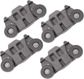 img 4 attached to 🔧 Whirlpool Dishwasher Lower Rack Wheel Replacement - W10195416V with Steel Screws (4 Pack) - Replaces AP5983730, W10195416, PS11722152, AP4567523