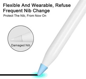 img 1 attached to 🖊️ Silicone Nibs Caps for Apple Pencil 1st and 2nd Gen, MENKARWHY Noiseless Tip Covers - 95pk (Black+White+Blue+Grey+Lavender Grey)