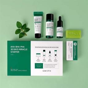 img 1 attached to 🌟 SOME BY MI Aha.Bha.Pha 30Days Starter Limited Edition 4 Pcs Set | Toner, Serum, Cream, Cleansing Bar