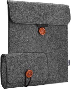 img 4 attached to 📱Чехол ProCase Sleeve Bag для iPad Pro 12.9’’ 5-го поколения 2021 года / iPad Pro 12.9" 4-го поколения 2020 года / 3-го поколения 2018 года, чехол из фетра с органайзером для аксессуаров, совместимый с Surface Pro 7 - черный.