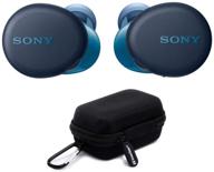 🎧 sony wf-xb700 true wireless earbuds with enhanced bass (blue) bundle: knox gear earphone case wf-sp800 and wf-xb700 true wireless earbuds (2 items) logo