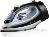 ⚡️ 1700w professional steam iron with retractable cord, adjustable temperature and steam control, nonstick soleplate, anti-drip & self-clean feature logo