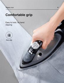 img 3 attached to ⚡️ 1700W Professional Steam Iron with Retractable Cord, Adjustable Temperature and Steam Control, Nonstick Soleplate, Anti-Drip & Self-Clean Feature