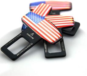 img 2 attached to Enhance Safety and Comfort with our 4-Pack Flag Car Seat Belt Clips
