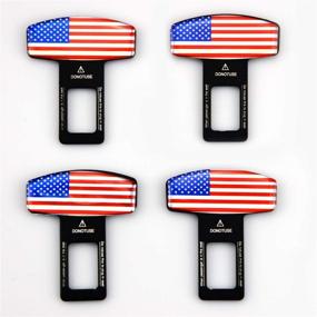 img 4 attached to Enhance Safety and Comfort with our 4-Pack Flag Car Seat Belt Clips