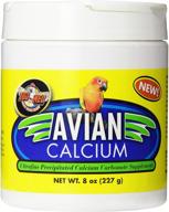 8-ounce zoo med avian calcium 🐦 bird food - enhance your bird's health logo