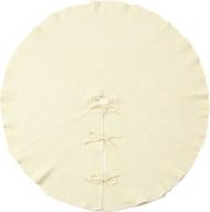 🎄 kunyida 48 inches ivory knitted plain christmas tree skirt - elegant holiday décor must-have logo