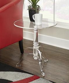 img 2 attached to 🌟 Stylish and Sleek: Linon Hadlee Acrylic Side Table in Clear—Elevate Your Space!