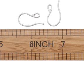 img 3 attached to Pandahall 100pcs 304 Stainless Steel Earring Hooks: High-Quality Ear Wire Findings for Stunning DIY Jewelry Making