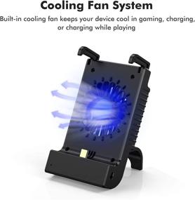 img 1 attached to KIWIHOME Charger Dock for Switch and Switch Lite: Portable Charging Stand with Cooling Fan and Kickstand (Black)
