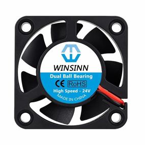 img 2 attached to Вентилятор WINSINN 40 мм 24V с двойным шариковым подшипником безщеточный 4010 40x10 мм 🌀 - высокоскоростной (набор из 5 шт.) - улучшенное решение для охлаждения электроники