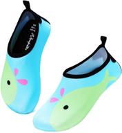 👣 kkomforme kids beach water shoes: non-slip, quick dry swim barefoot aqua pool socks for boys and girls - toddler's essential! logo