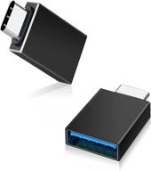 usb c to usb adapter (2 pack) usb c male to usb 3 logo