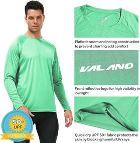 img 2 attached to 👕 Valano Men’s Long Sleeve Shirts - UPF 50+ Sun Protection, Lightweight, Quick Dry - Ideal for Outdoor Hiking, Running, Fishing