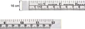 img 1 attached to 📏 High-Quality 12 Inch Adhesive Backed Tape Measure by uxcell - Convenient Peel and Stick Measuring Tape with Inch/Metric Scale for Workbench