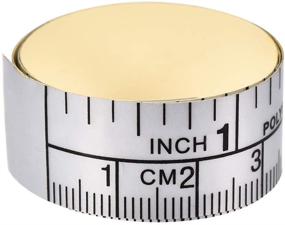 img 3 attached to 📏 High-Quality 12 Inch Adhesive Backed Tape Measure by uxcell - Convenient Peel and Stick Measuring Tape with Inch/Metric Scale for Workbench