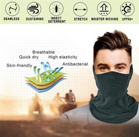 img 2 attached to 🌞 Stay Comfortable and Protected with MCTipro Soft Fleece Neck Gaiter Sun Dust Face Scarf Mask: Perfect for Outdoor Activities!