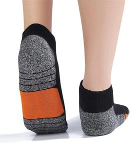 img 1 attached to 🧦 Hepsibah 6 Pack Men's Cushioned Low Cut Ankle Socks for Running, Athletics, Sports, and Casual Wear - Cotton Tab Sock