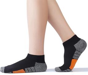 img 3 attached to 🧦 Hepsibah 6 Pack Men's Cushioned Low Cut Ankle Socks for Running, Athletics, Sports, and Casual Wear - Cotton Tab Sock