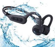 🏊 непромокаемые беспроводные костные проводящие наушники: беспроводной bluetooth с открытым ухом, микрофон, ipx8, 16 гб спортивный mp3-плеер. идеально подходит для плавания, бега, дайвинга, велосипедных прогулок, тренировок в зале. логотип