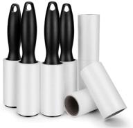 🐾 480 sheet extra sticky lint roller - pet hair remover for clothes - 4 handles + 8 refills pack logo