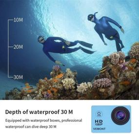 img 2 attached to VEMONT Full HD Action Camera 1080P 12MP Sports Cam, 2.0 Inch Underwater Waterproof Camera with Mounting Accessories Kit – Capture Thrilling Moments at 30m/98ft Depth