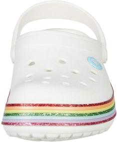 img 3 attached to 🌈 Кроксы унисекс для детей "Crocsband Rainbow Glitter Band Clog": блистайте в стиле!