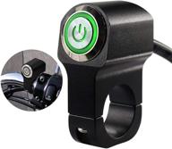 motorcycle cnc handlebar kill headlight switch with aluminium alloy push button indicator green light for 1&#34 logo