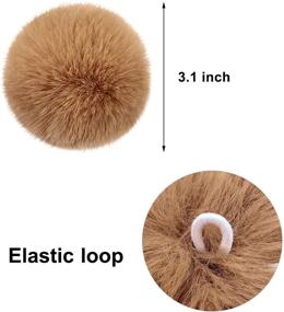 img 3 attached to 🎨 DIY Faux Fur Pom Pom Balls: 36 Pieces with Elastic Loop for Hat, Shoes, Scarves & More - 18 Colors, 2 Pieces Per Color