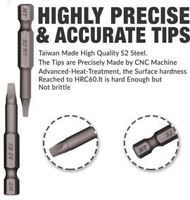 img 2 attached to 🔧 Square Head Screwdriver Bit Set - Robertson Bits #1#2#3#4, Scrulox Screwdriver & Impact Rated 10 Piece Bit Set by Milliontronic