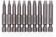 🔧 square head screwdriver bit set - robertson bits #1#2#3#4, scrulox screwdriver & impact rated 10 piece bit set by milliontronic logo