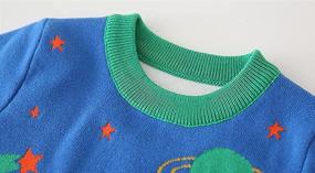 img 2 attached to Mud Kingdom Toddler Crewneck Sweater: Stylish Boys' Clothing for Comfort and Style