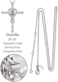 img 1 attached to Dorella Sterling Silver Love Heart Infinity Necklace 💕 - Perfect Christmas/Birthday Gift for Mom in 100 Languages