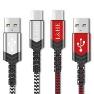 🔽 l&amp;he 2 pack 10ft charger cable for ps4 slim/pro, xbox one s/x controller, android phones - red &amp; white logo