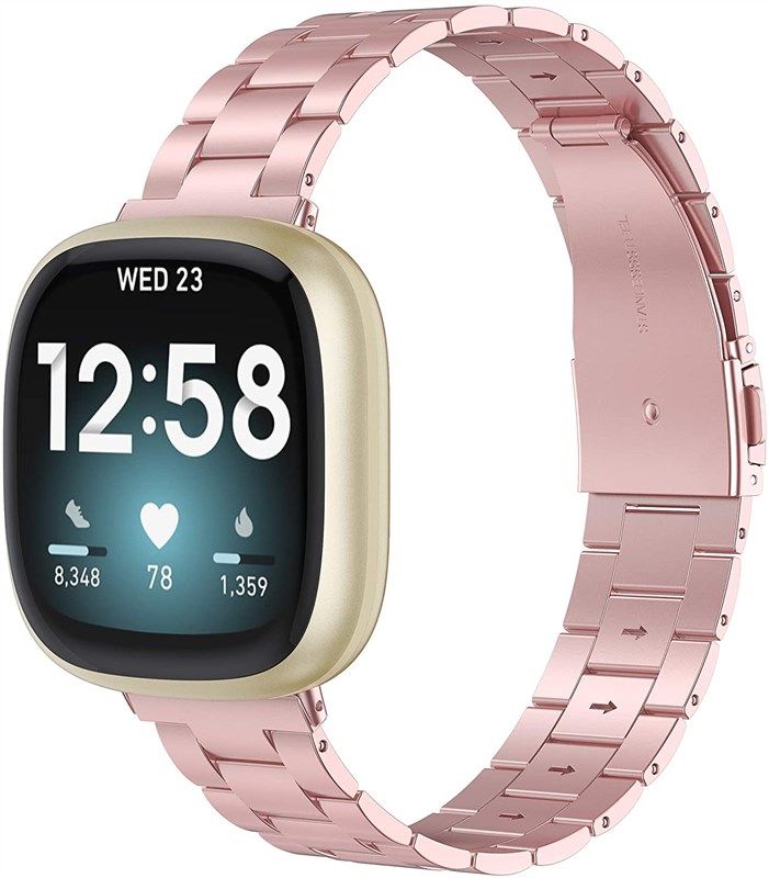 wearlizer compatible with fitbit versa 3 bands/fitbit sence bands for women men logo
