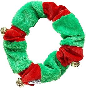 img 4 attached to 🔔 Christmas Plush Bell Collar - Midlee Red/Green