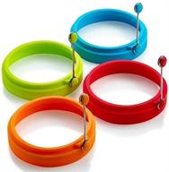 emoly silicone egg ring - non-stick cooking rings for perfect fried eggs or pancakes (4pcs) - multicolor logo