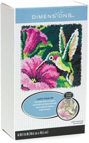 img 1 attached to Dimensions Colorful Hummingbird Latch Hook Craft Kit - 16x16 inch