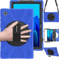 braecn heavy duty shockproof samsung galaxy tab a7 10.4 2020 case with shoulder strap, adjustable hand strap, kickstand - kids friendly cover for sm-t500 sm-t505 sm-t507, blue logo