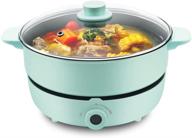 multifunctional electric hot pot split cooker - unaoiwn 5.3 quart chinese hot pot frying pan with temperature control and non-stick electric skillet for shabu shabu, soup, and more - ideal for 2-8 person family логотип