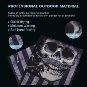 img 1 attached to 🎃 MoKo Halloween Face Mask for Cold Weather: 6 Pack Neck Gaiter Shield Scarf - Windproof Skull Bandana for Men Women - Perfect for Motorcycle, Cycling, Skiing & Party