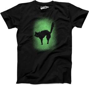 img 3 attached to 🐱 Kids' Youth Glow in The Dark Cat T-Shirt: Scary-Cute Halloween Tee for a Cool Glow!