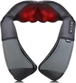 img 4 attached to 🌟 SGorri Shiatsu Back and Neck Massager: Heat Deep Kneading Massage for Muscle Pain Relief and Relaxation in Car, Office, and Home Use