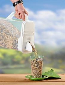 img 1 attached to 🐦 Buddeez 8 Qt and 3.5 Qt Bird Seed Dispenser Set - Convenient Set of 2 Containers with Lids for Easy Bird Feeding