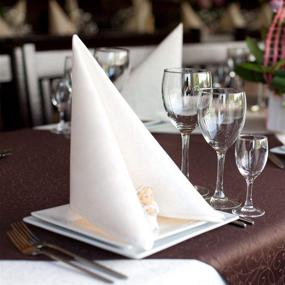 img 1 attached to 🍽️ CAPSELLA Premium Quality Elegant Disposable Guest Napkins: Linen-Feel, Soft & Absorbent - Perfect for Kitchen, Parties, Weddings, or Events (Pack of 100)