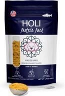 🐟 holi salmon dog food topper – protein-packed single ingredient, freeze dried mix – made in usa – human-grade, grain free, gluten free, soy free – 100% all natural logo