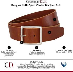 img 3 attached to Dress Belt Bullhide Leather Accessories Men's Accessories for Belts