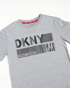 img 1 attached to 👕 DKNY Boy's Graphic T-Shirt Logo (2 Pack): 100% Cotton, Short Sleeve Comfort