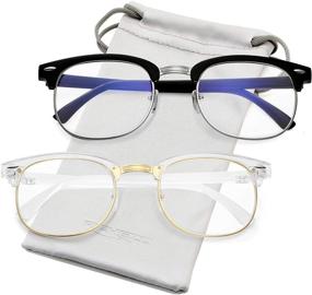 img 4 attached to Rimless Unisex Computer Glasses - Men's Superior Sunglasses & Eyewear Accessories