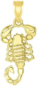 img 2 attached to Yellow Textured Scorpion Scorpio Pendant